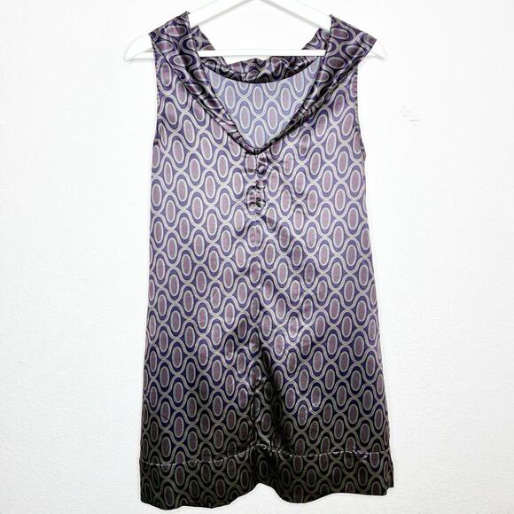 To the Max Cowl Neck Sleeveless V-Back Purple Pocketed Shift Dress S - Picture 4 of 8